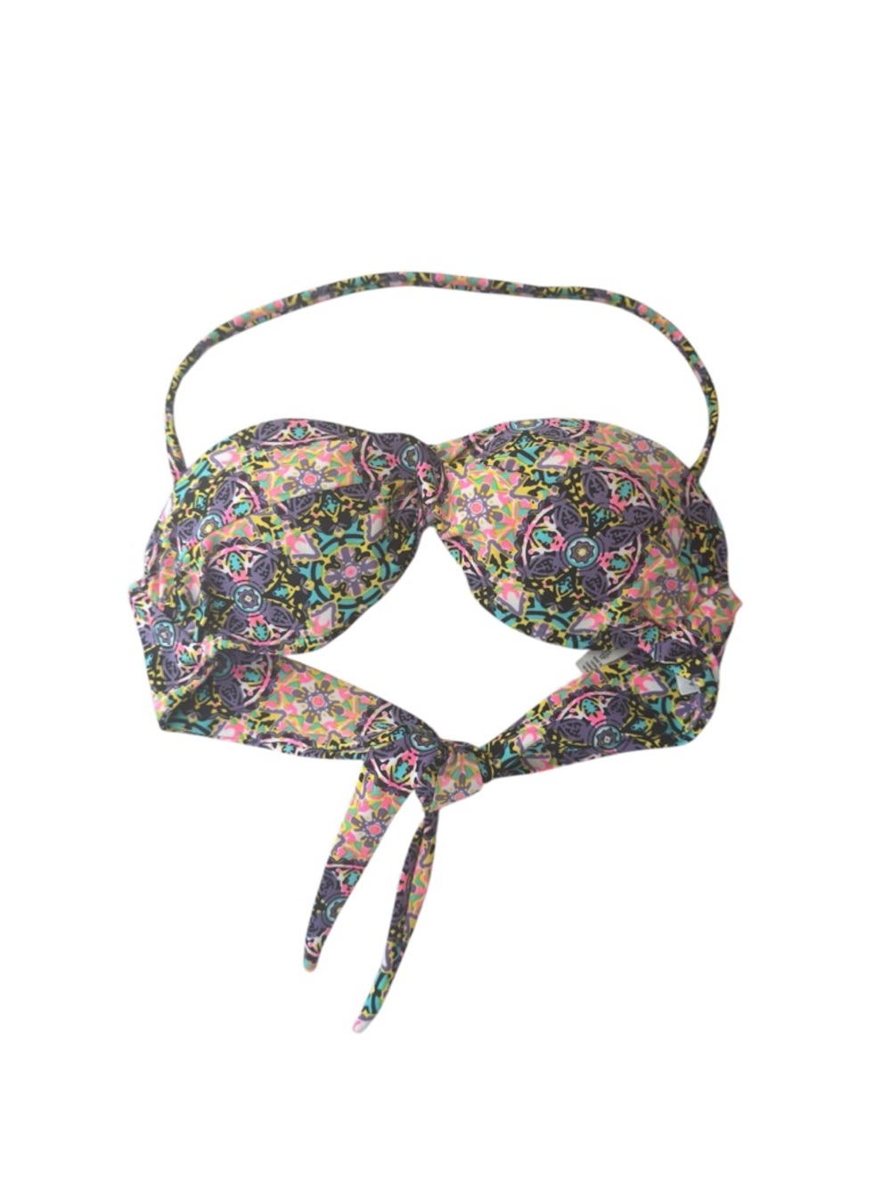 Aeropostale Kaleidoscope Mandela Swim Top XS Convertible Bandeau / Halter